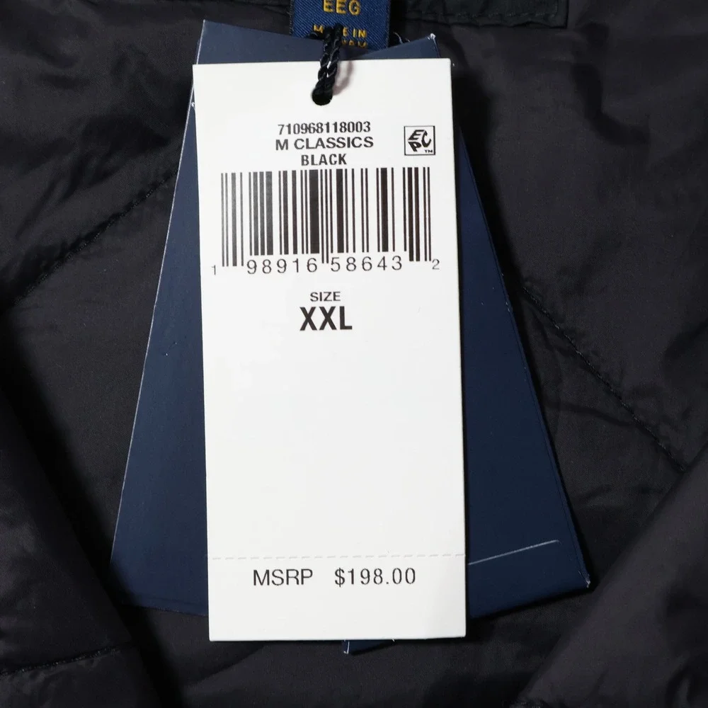 Polo Ralph Lauren Quilted Vest Mens XXL Black Equestrian Preppy Classic $198 NWT